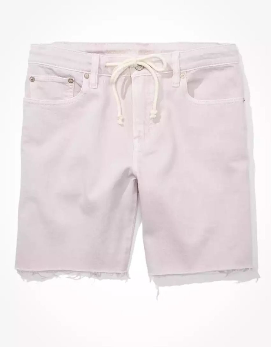 Shorts American Eagle AE Stretch Twill Low-Rise Baggy Violette Femme | CMT-99909815